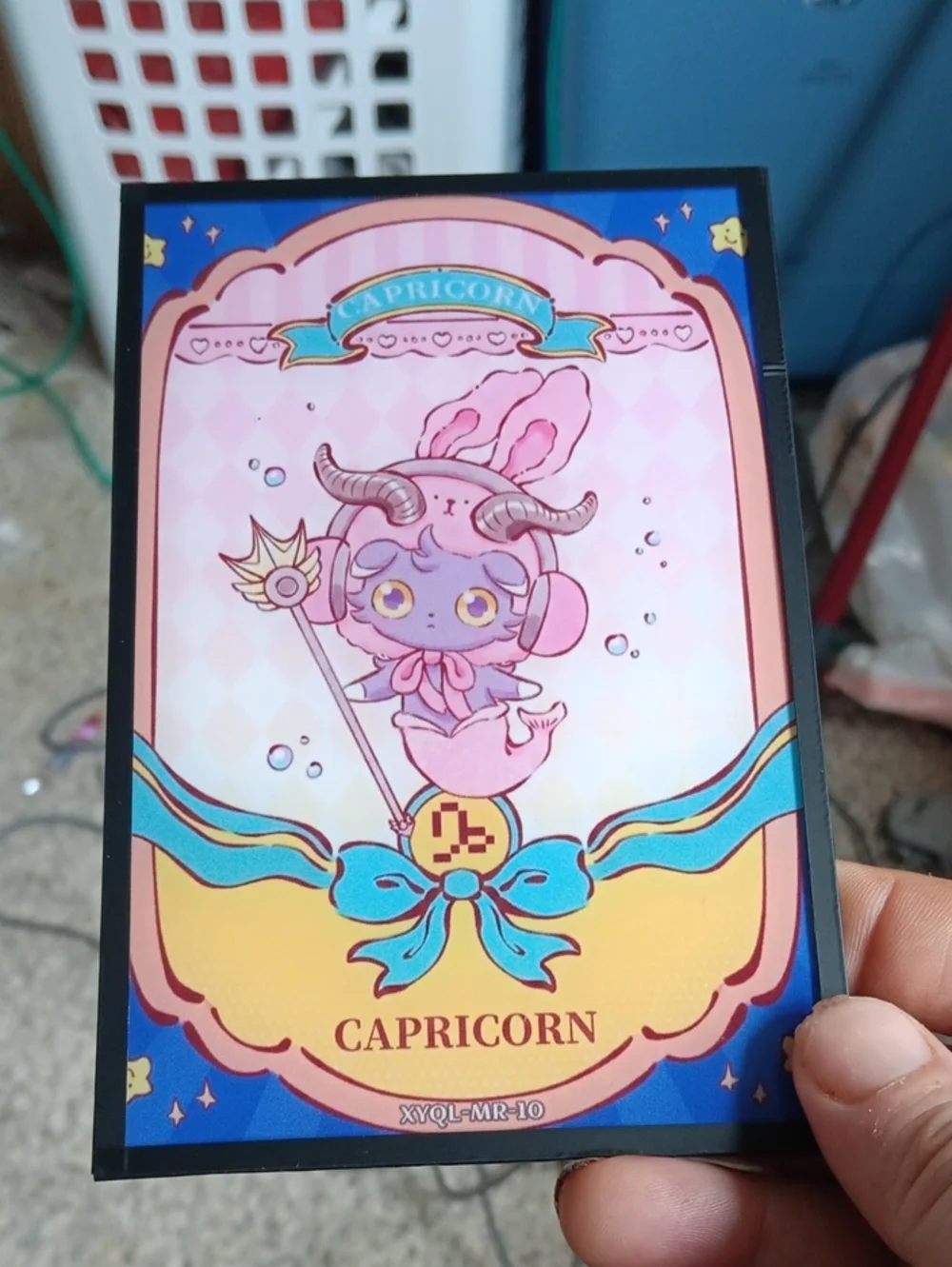 Pokemon Capricorn Card - Pink and Blue Cute Illustration